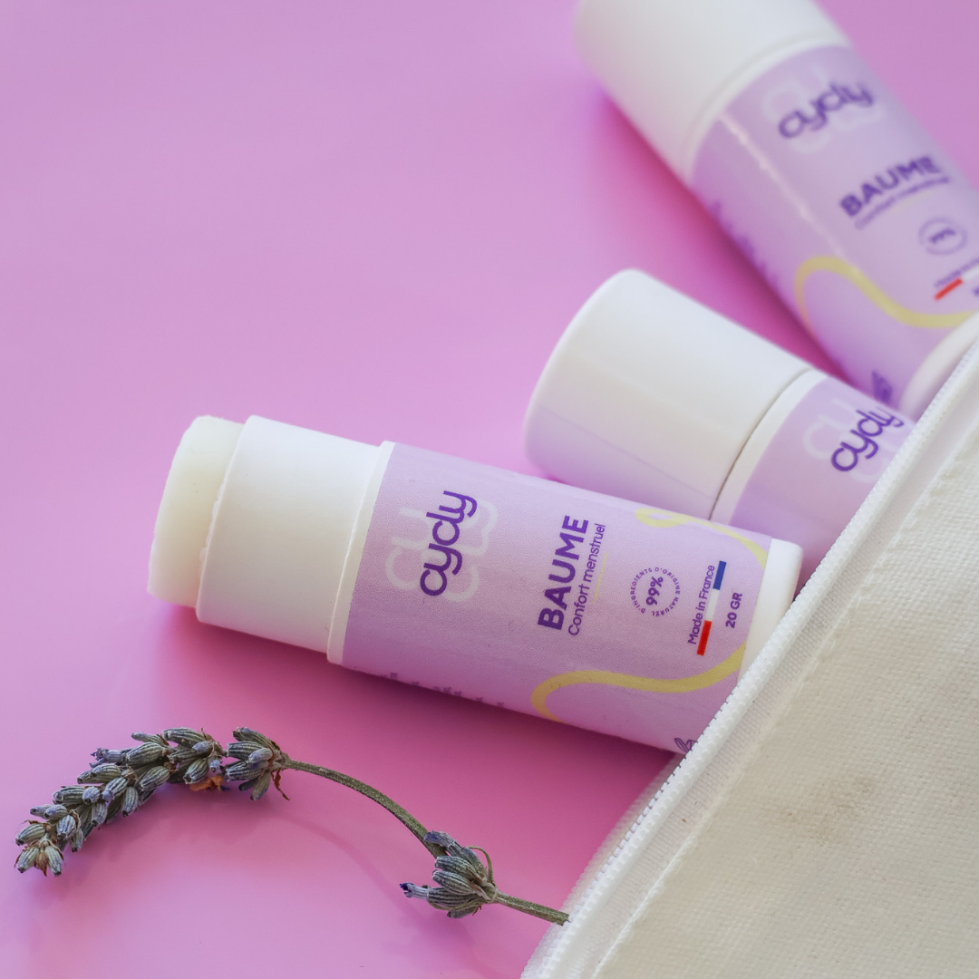 Baume Confort Menstruel - Stick naturel qui soulage les règles douloureuses cycly